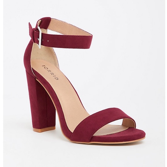Firm!Torrid Wine Red Ankle Strap Heel Sandal 9W - Picture 1 of 8